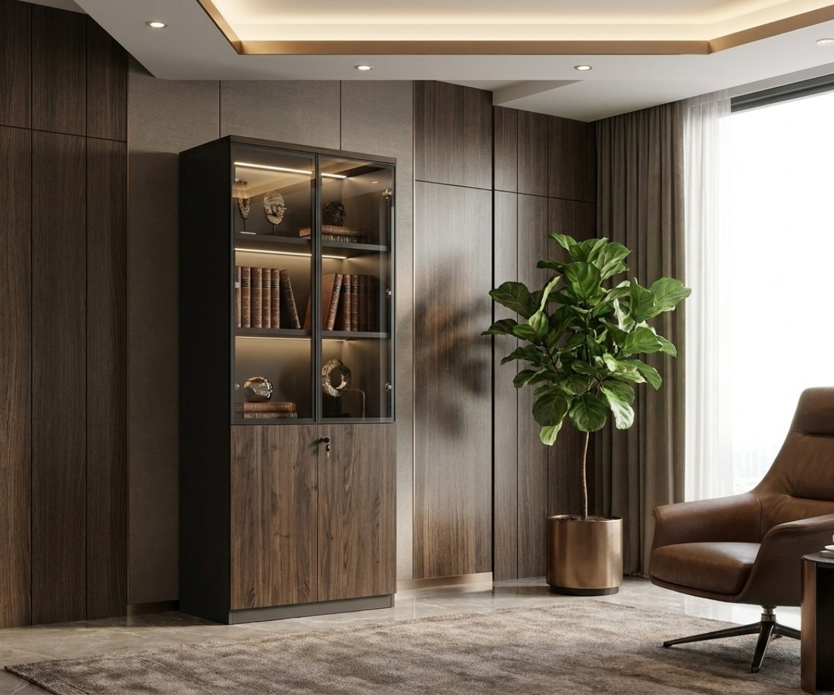 102A Walnut File Cabinet