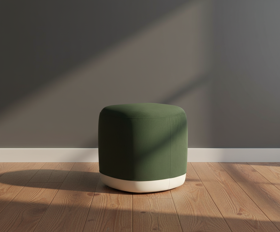120 Compact Velvet Ottoman