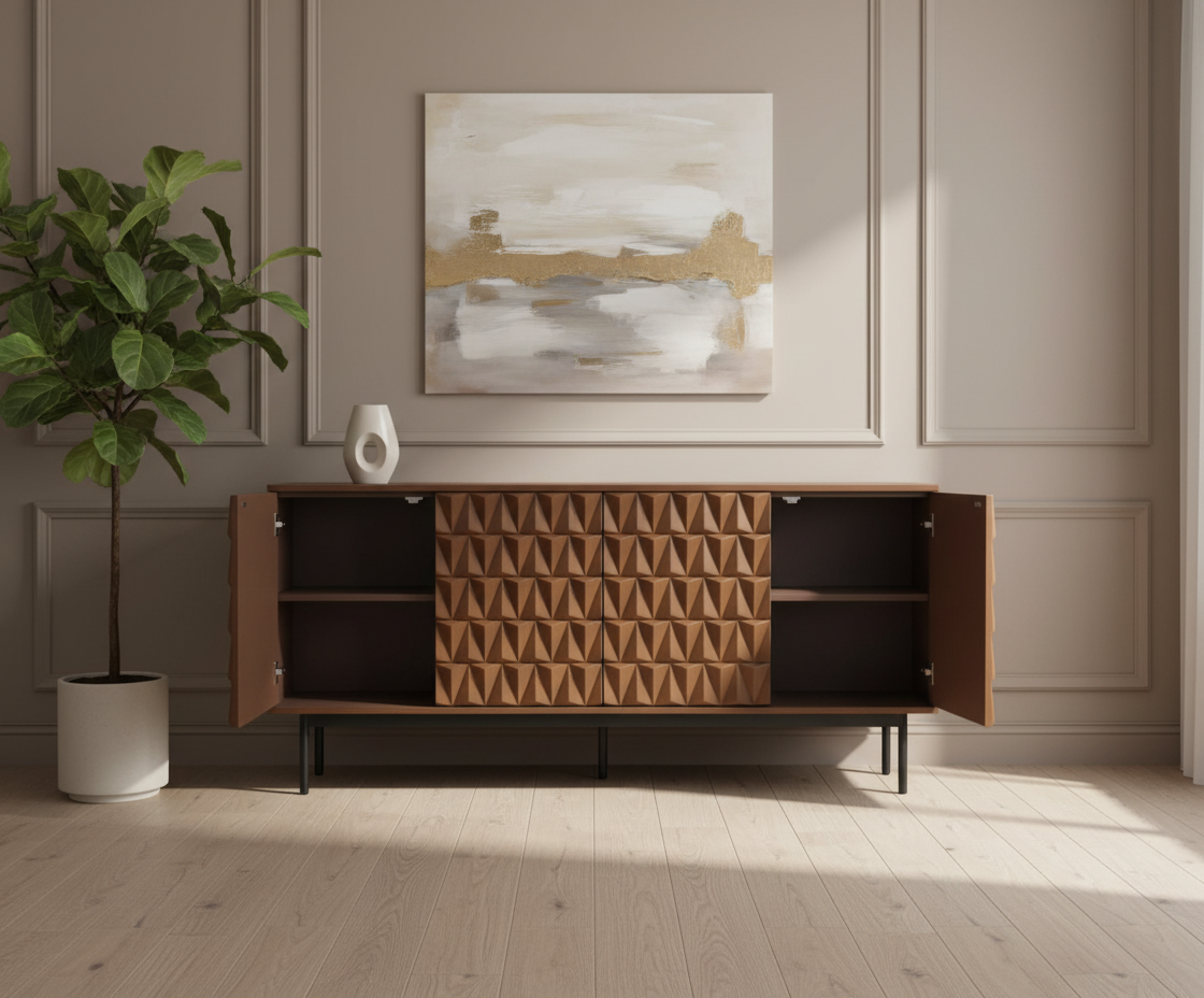 21918 Textured Wood Cabinet