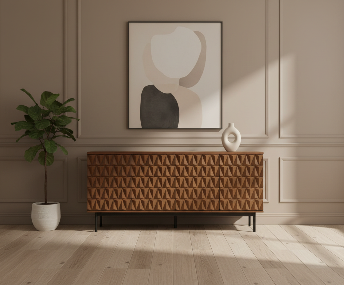 21918 Textured Wood Cabinet