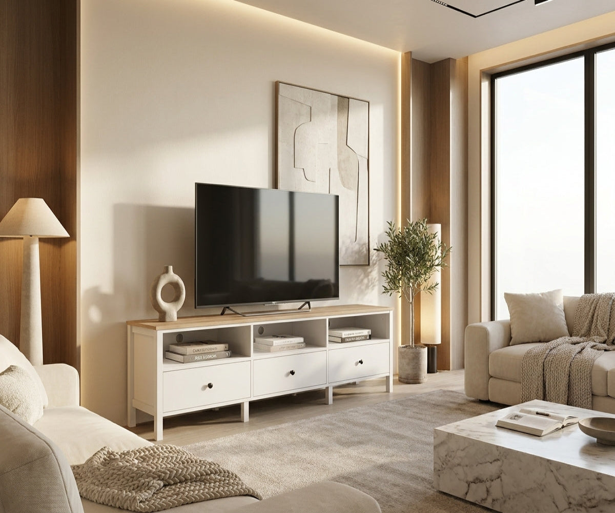 TV stand White/Sonoma Oak Tv0185