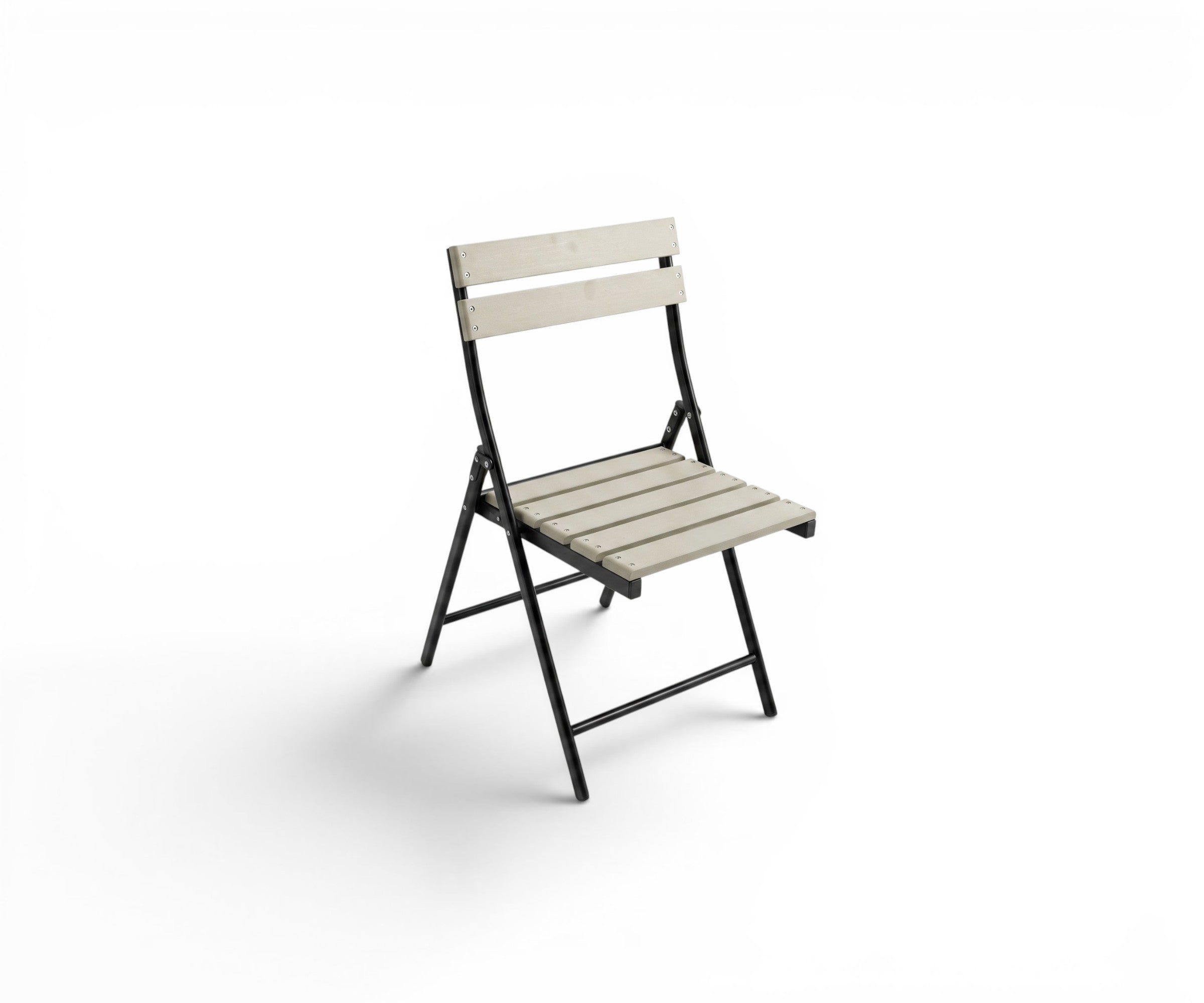 722 garden chair, folding chairs at a stone table on a sunset terrace