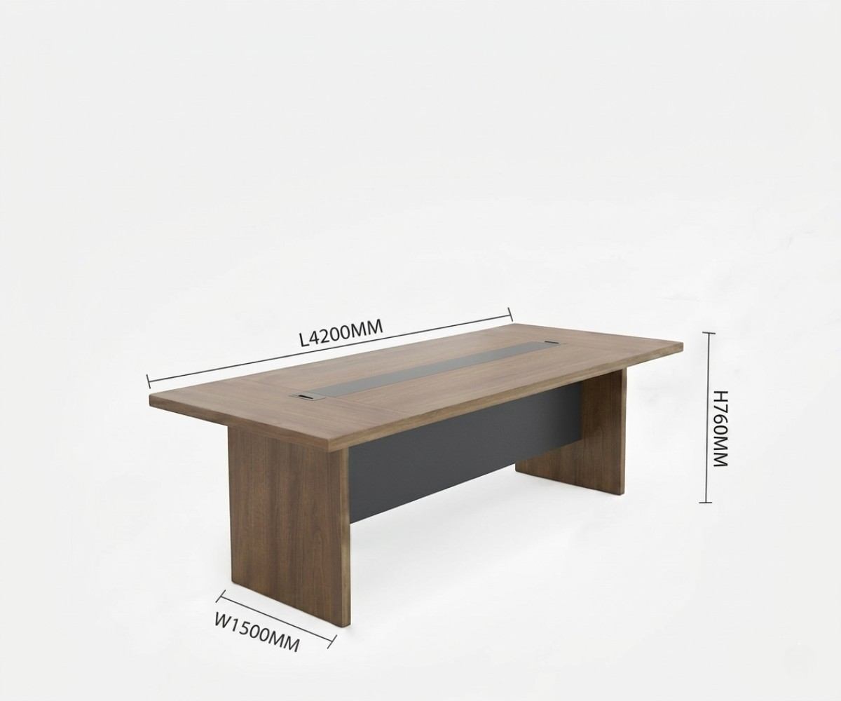 7542 executive boardroom table with twelve chairs in a city-view boardroom