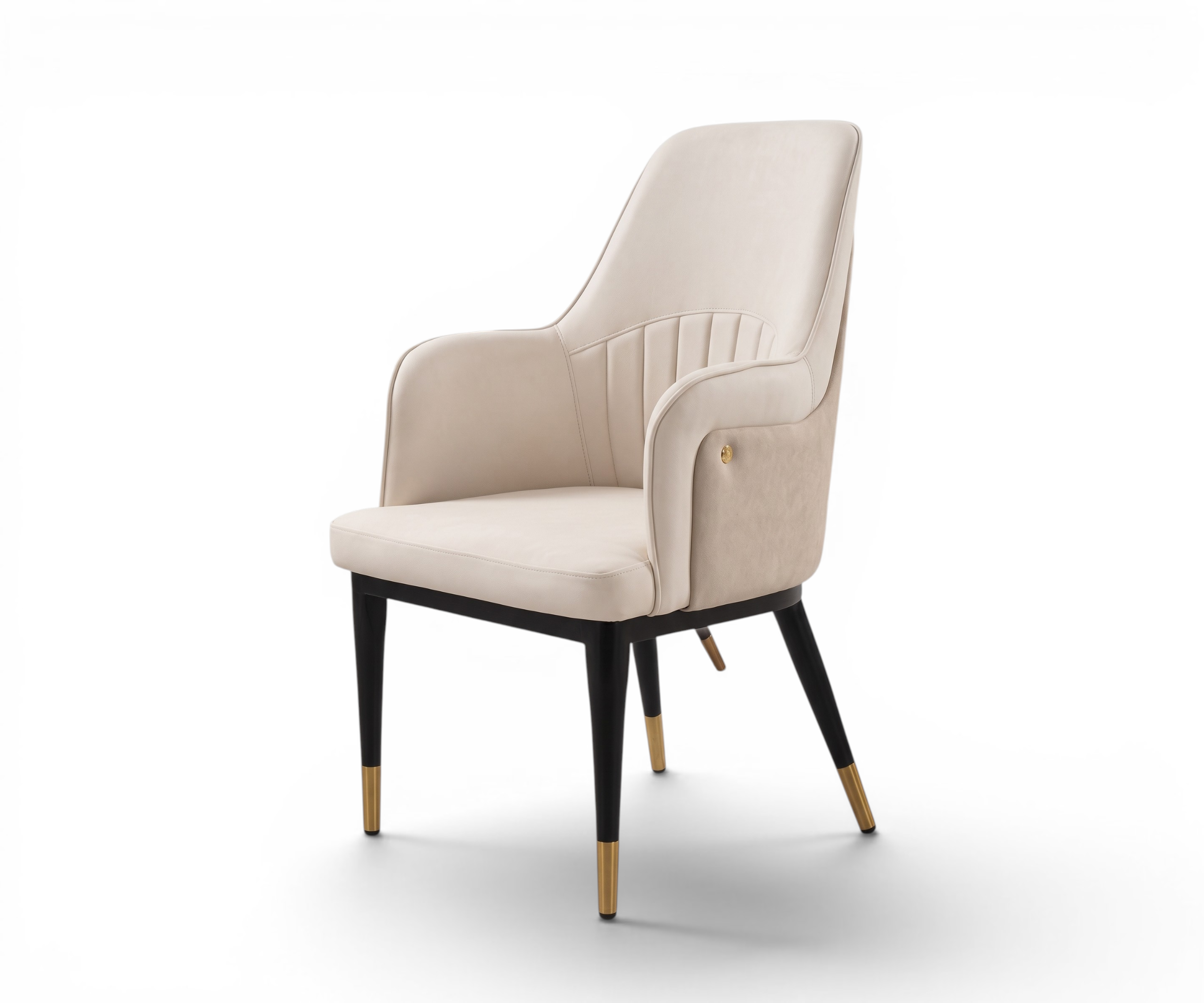 906 dining chair, around a walnut table in a city-view dining room