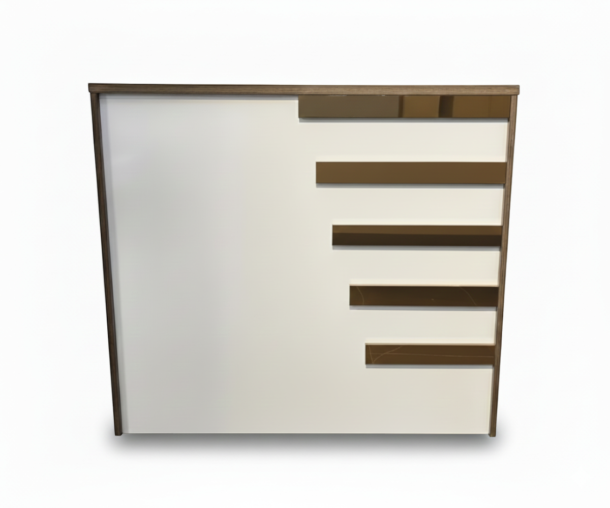 913 Gilded-Slat Reception Counter