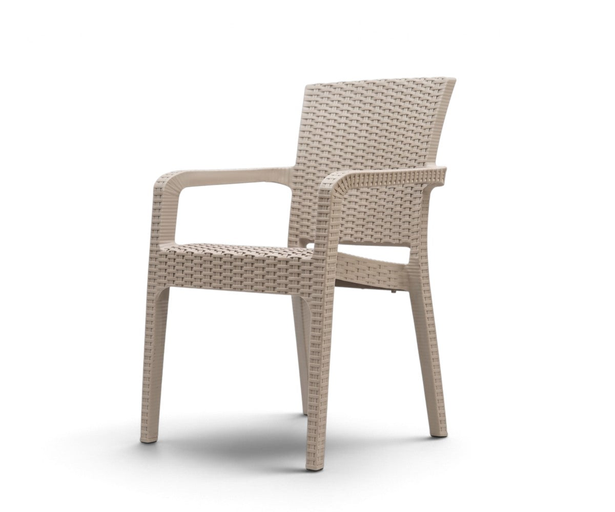 Beige Outdoor Dining Set — Weather Resistant Patio Table and Chairs | Qatar
