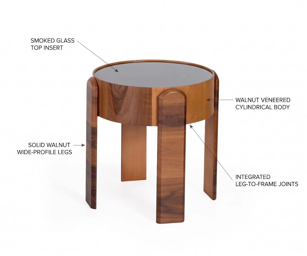 385 Walnut - Side Table