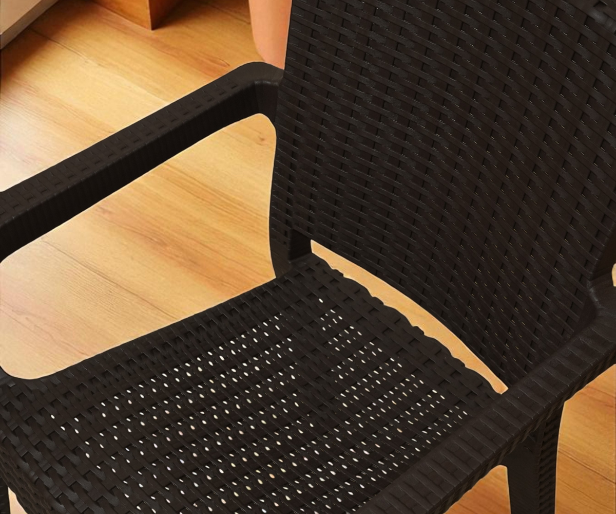 CT022-K BIG RATTAN ARMCHAIR DARK BROWN:84 (BLACK)