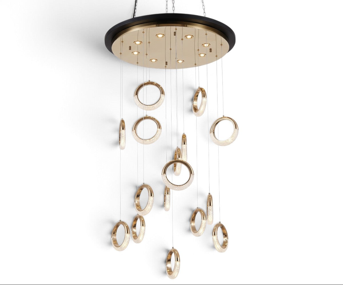 Modern Gold Ring LED Pendant Chandelier