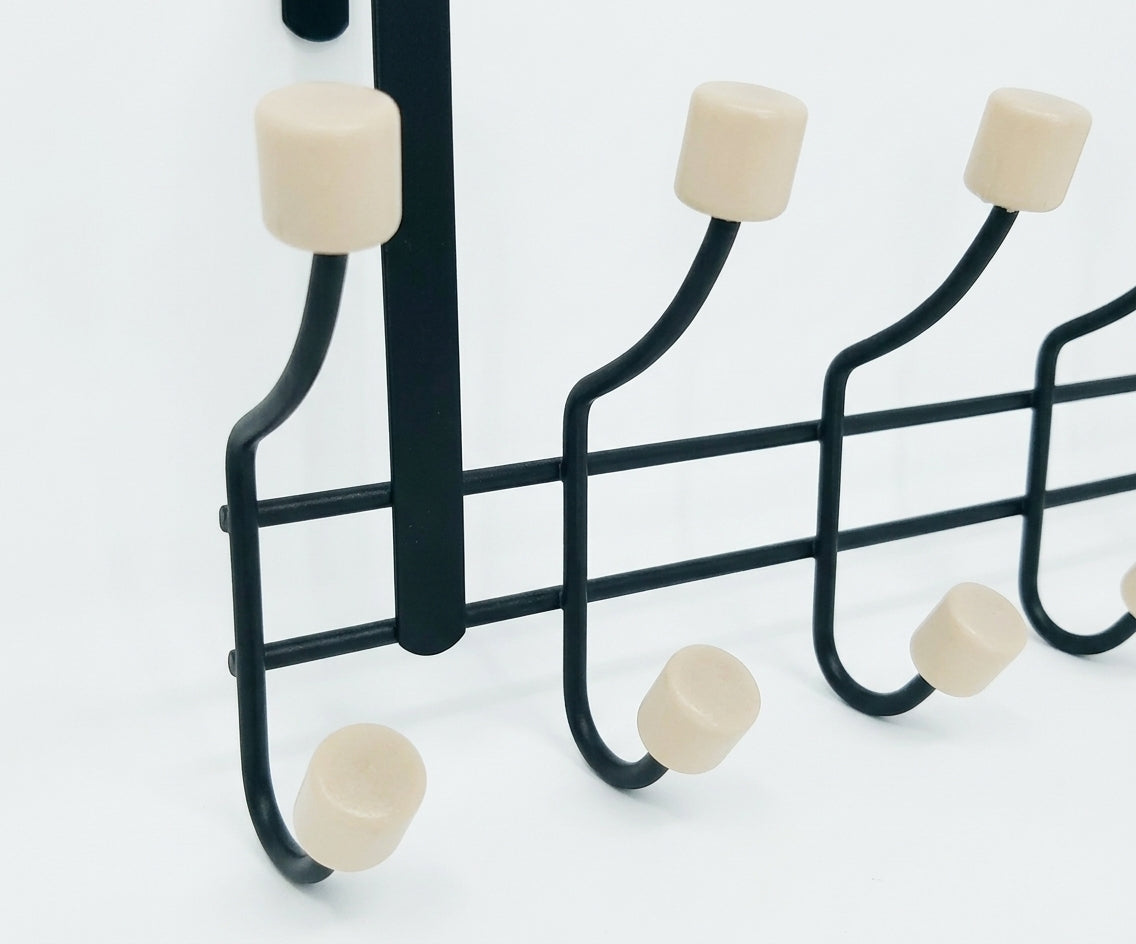 Modern Two-Tier Over-the-Door Coat and Towel Rack