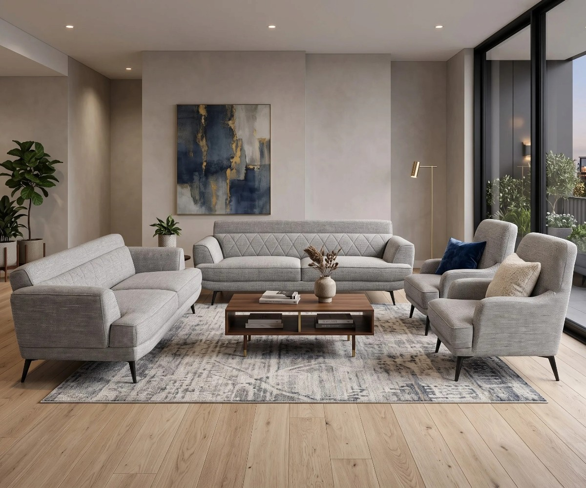 VERSACE Grey Fabric Sofa