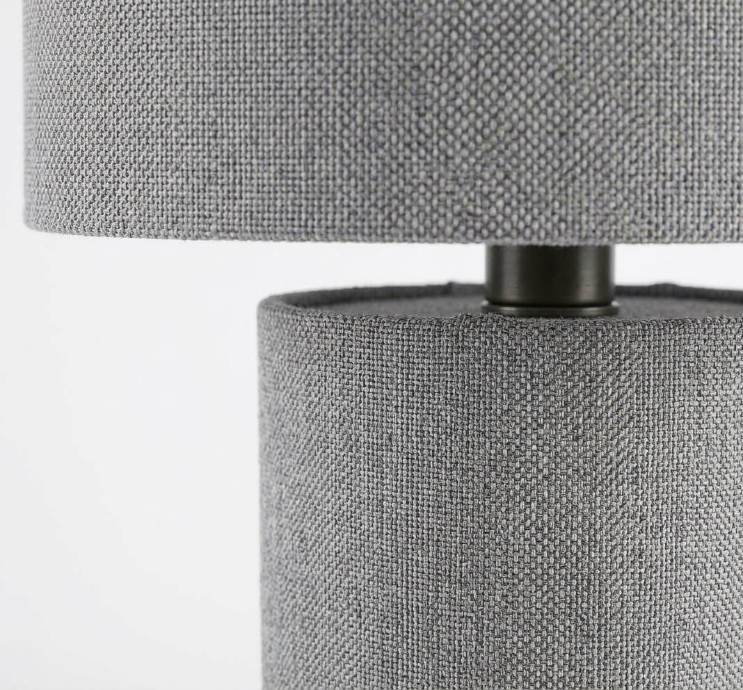 Cohesive Grey Drum Shade Table Lamp