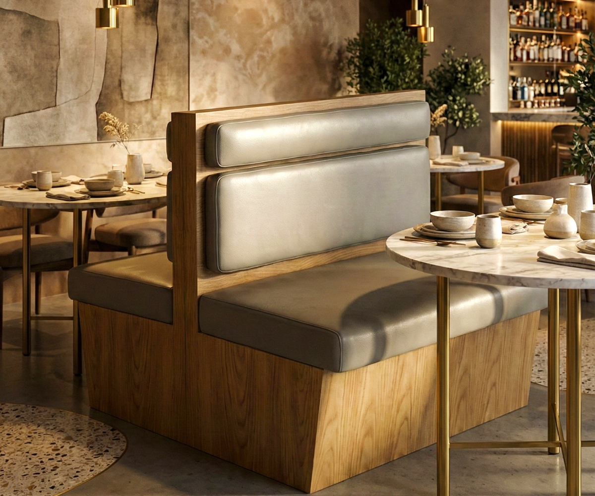 Sage Pillow Booth Bench