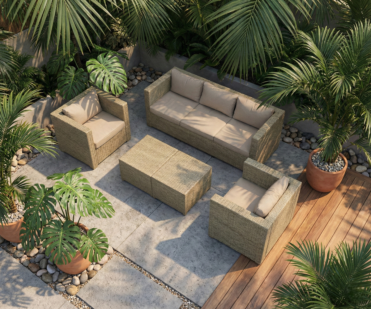 FR-SF5-5P L Injection Plastic  Sofa(Light Grey)