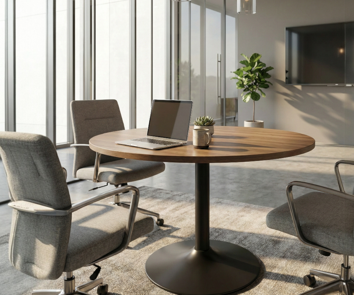 ROUND TABLE A6-510 (10001000) Walnut Wood