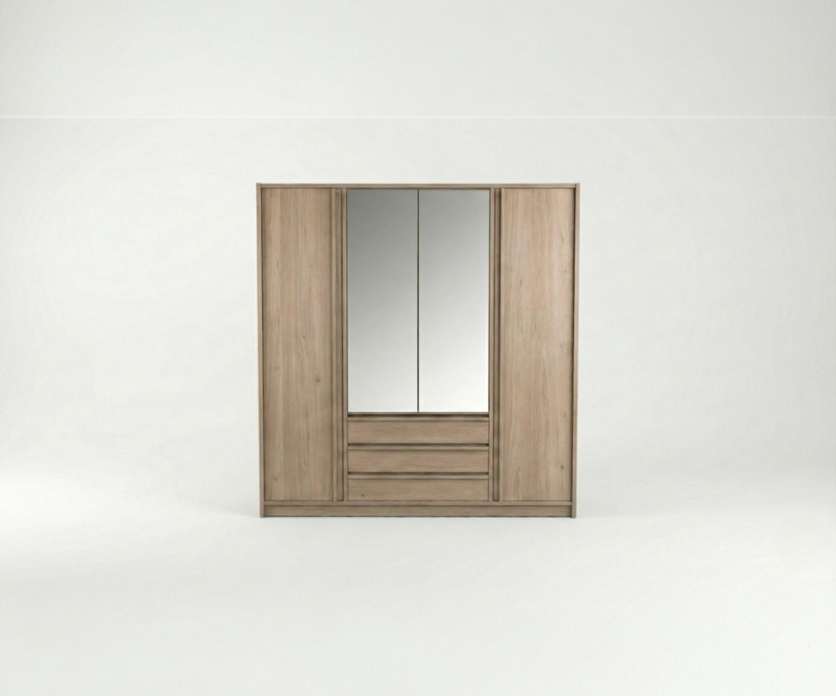 3D04-4 4DOOR WARDROBE 9MM BACKPANEL