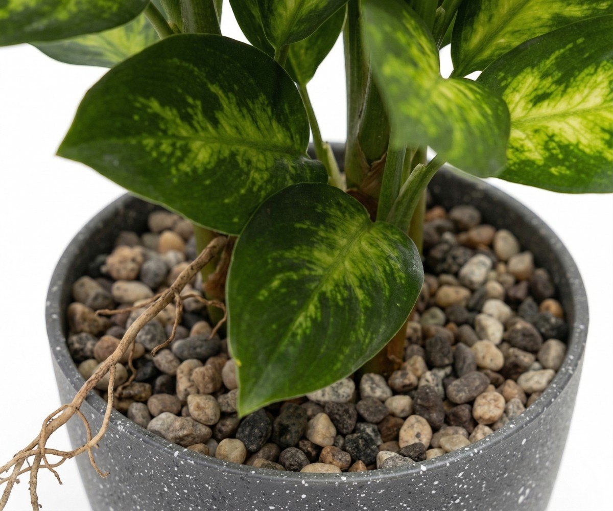 Artificial Dieffenbachia Potted Plant