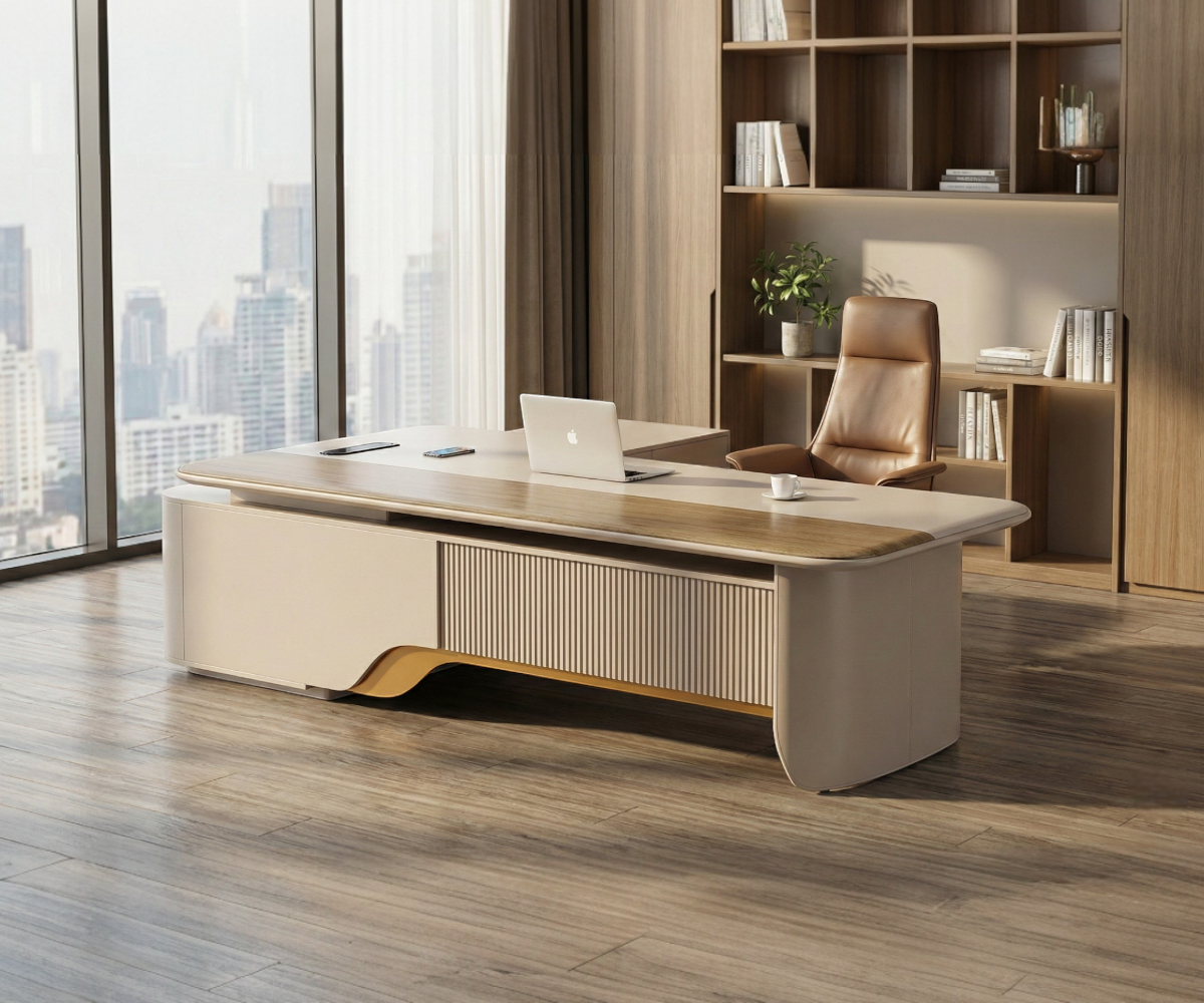 V7-026 OFFICE TABLE -LEFT(26002000780) Maple Wood