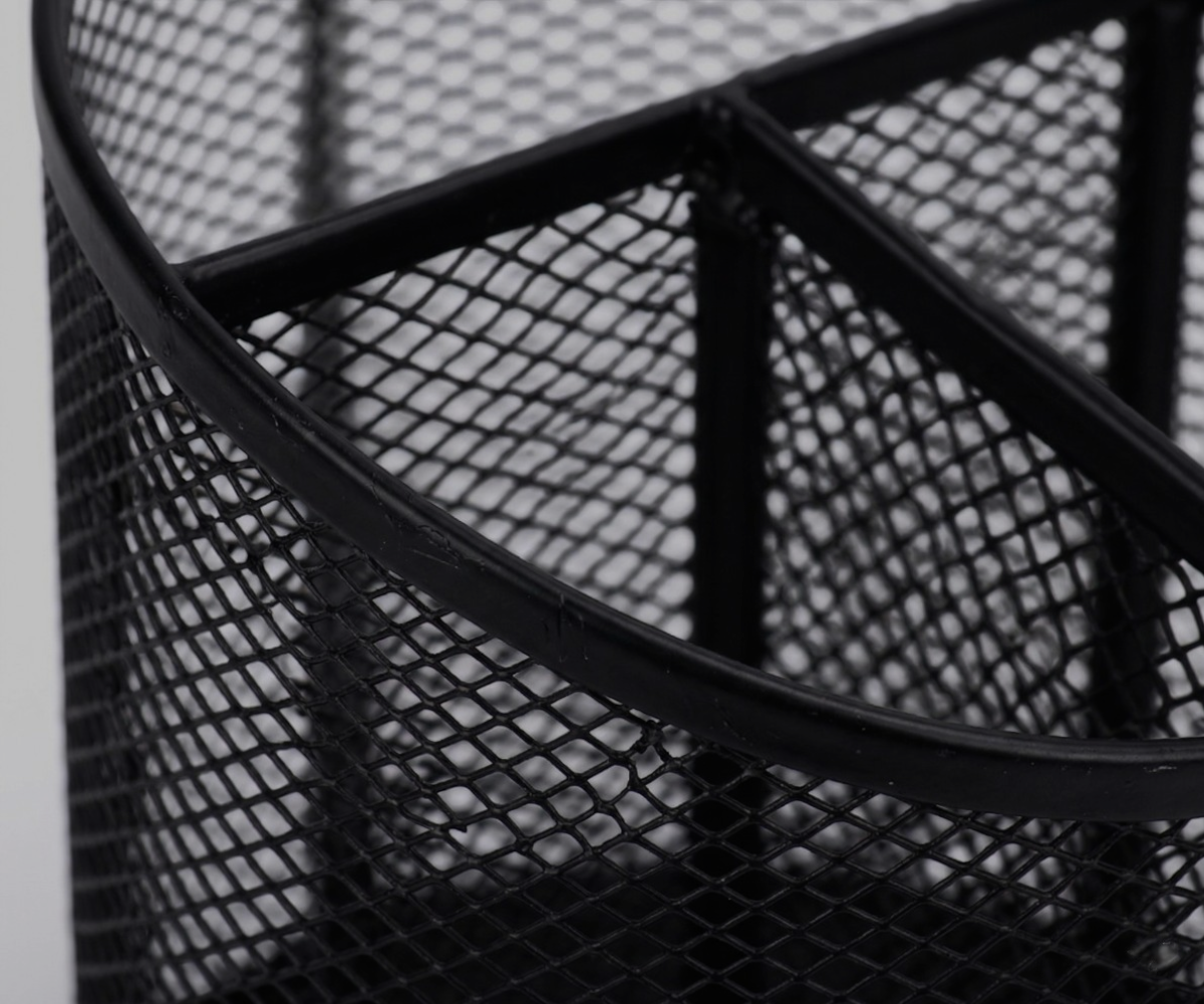 Zenith Black Mesh Desk Organizer