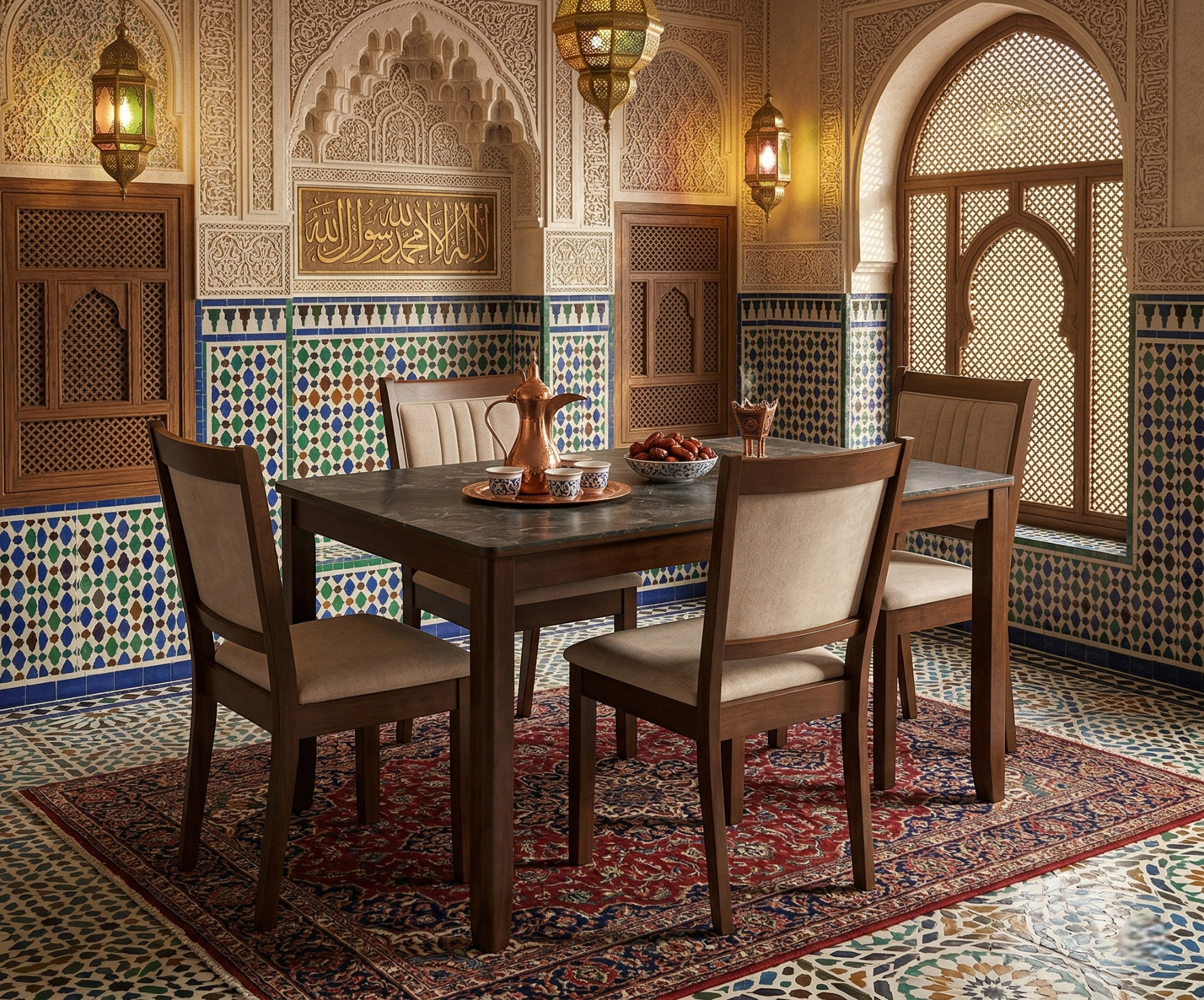 SHS Zellige Court Dining - black