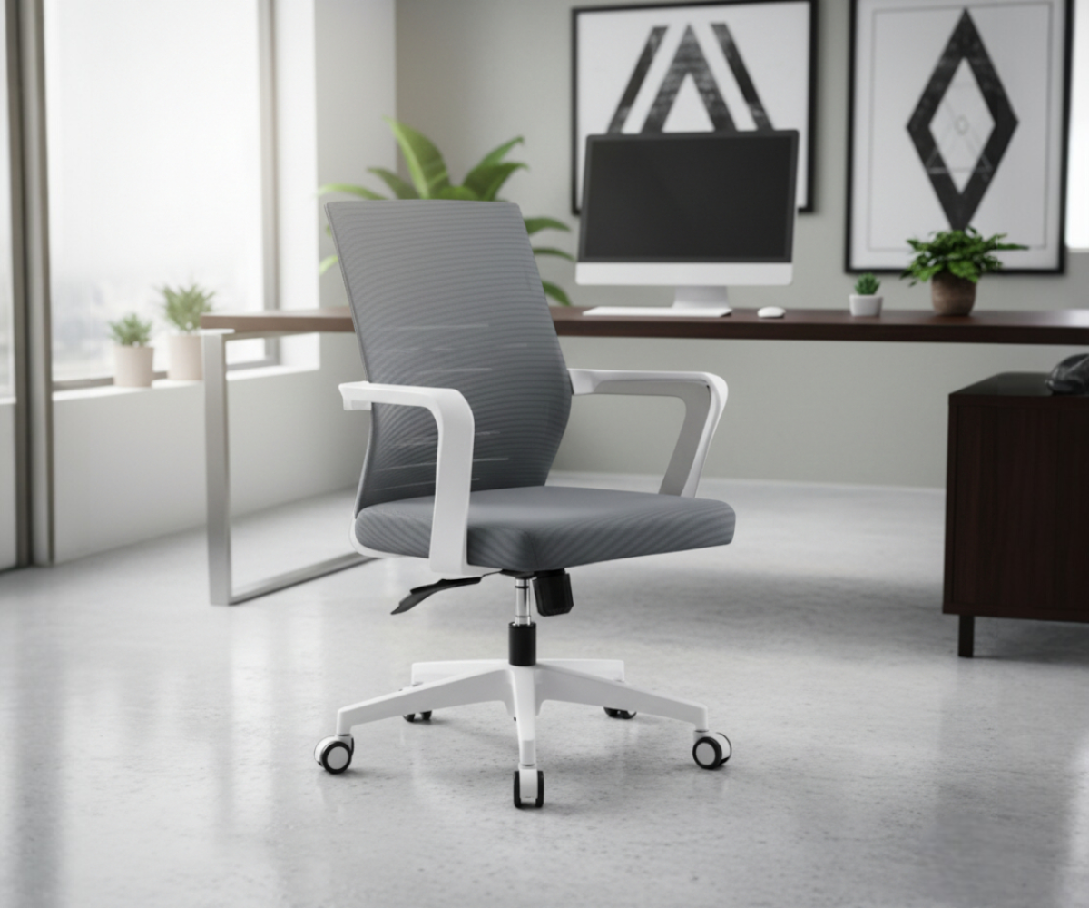 SH-GZ6464 OFFICE CHAIR-GREY-50X50X96CM