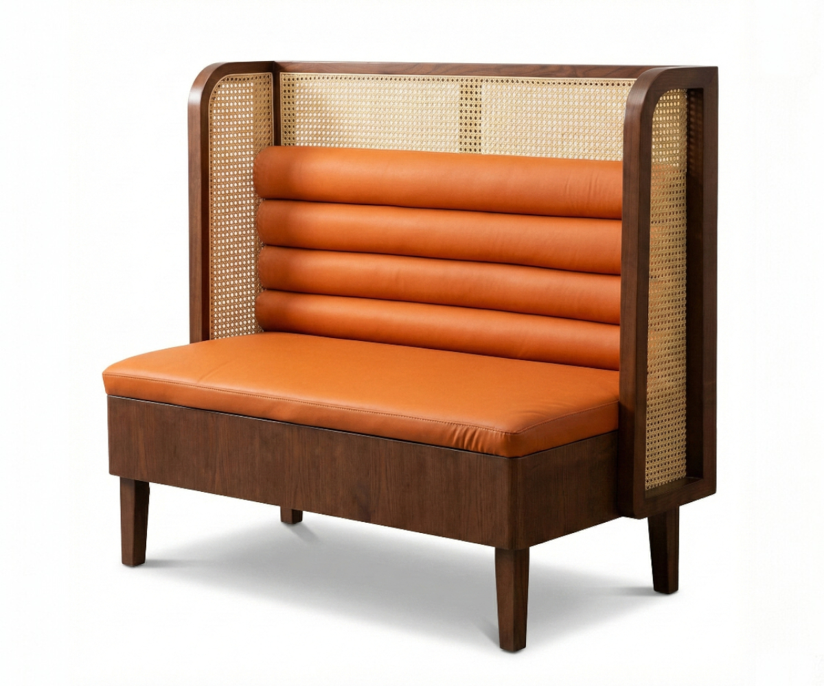 Terracotta Cane Channel Booth