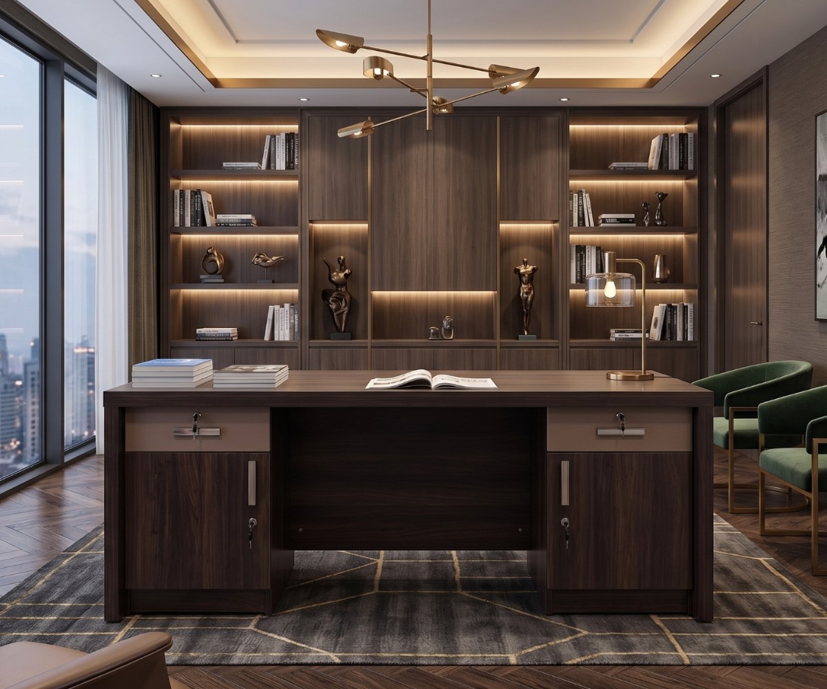 KWT 078 Office table with Side Storage