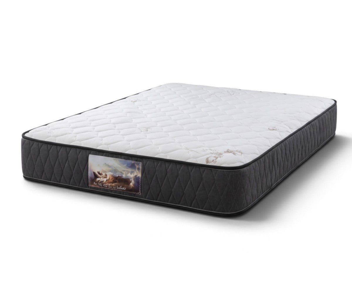 Luxury pillow-top mattress with button-tufted quilted stretch-knit surface