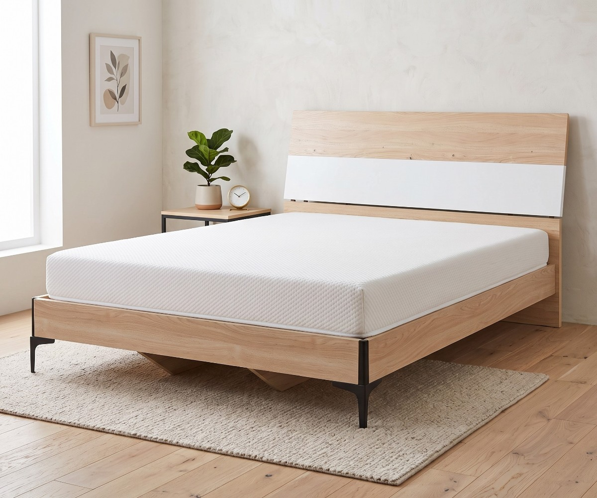Modern Wood Effect Platform Bed