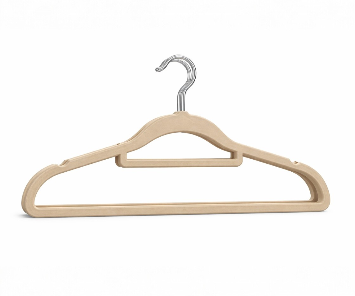 Beige Plastic Clothes Hanger