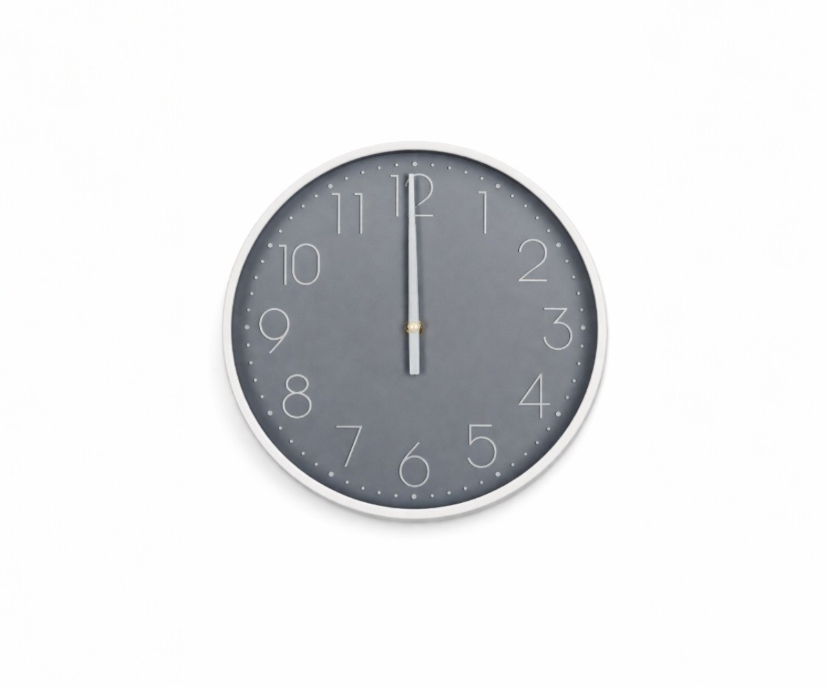 Modern Grey Wall Clock
