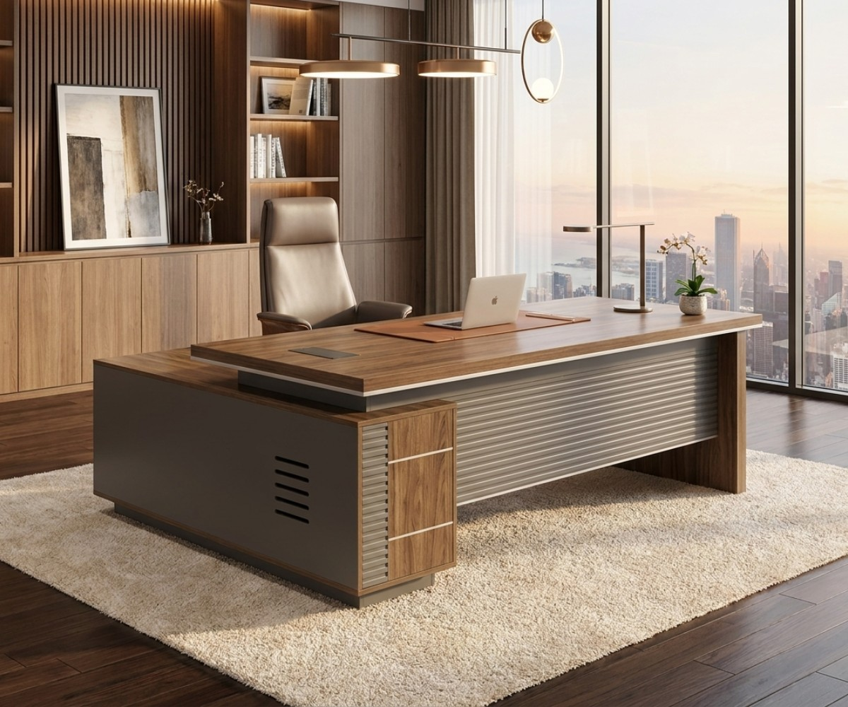 21A2008 Executive L-Shaped Desk