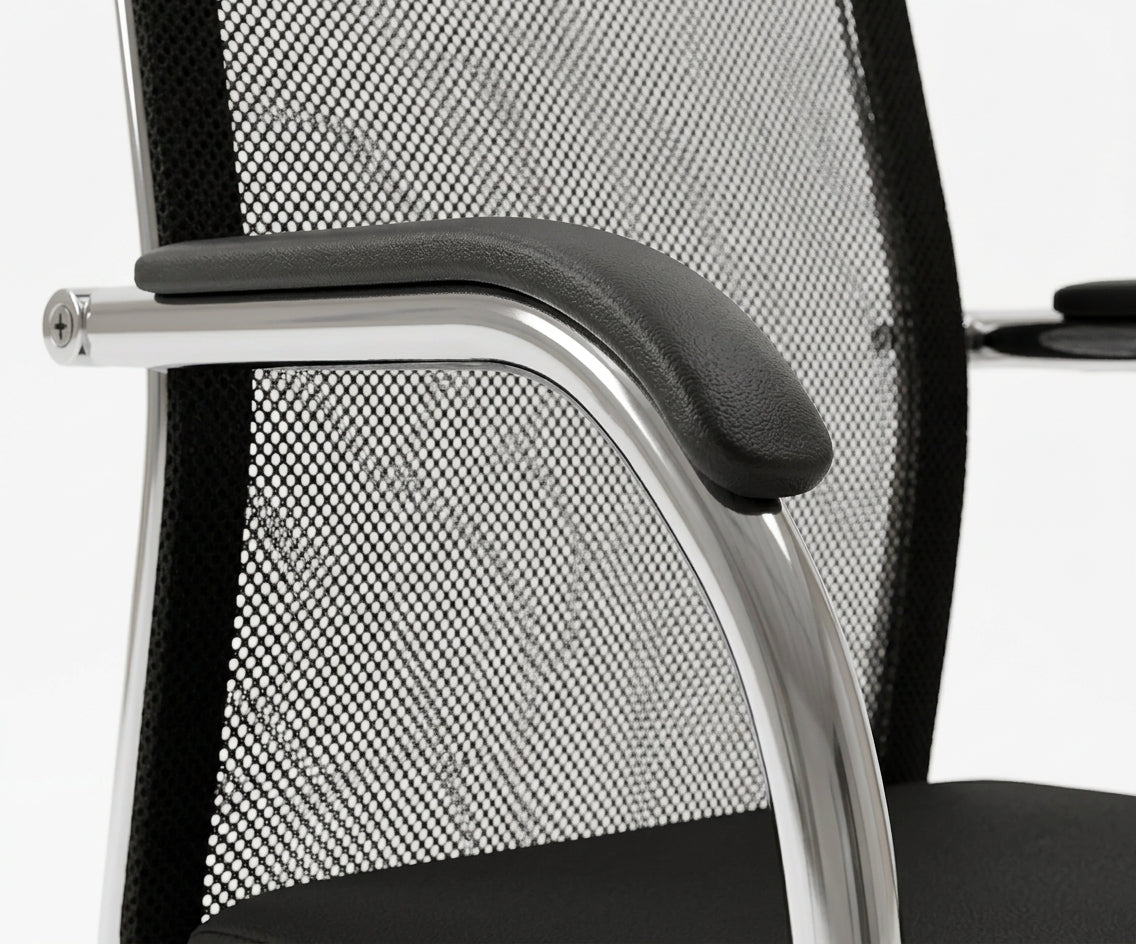 Sleek Chrome Frame Reception Chair