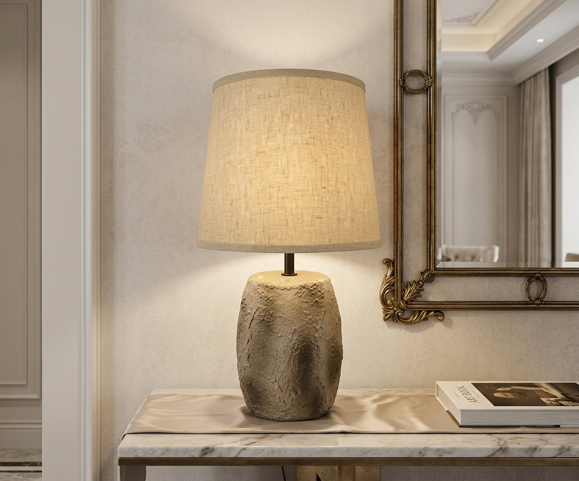 Textured ceramic lamp