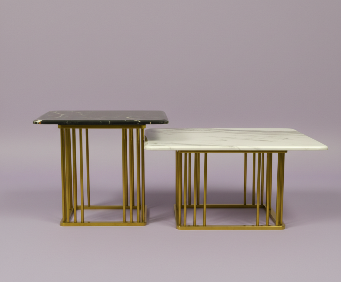 COFFEE TABLE - H087# ROSEGOLD (8040H 6050H)(1set-4box)