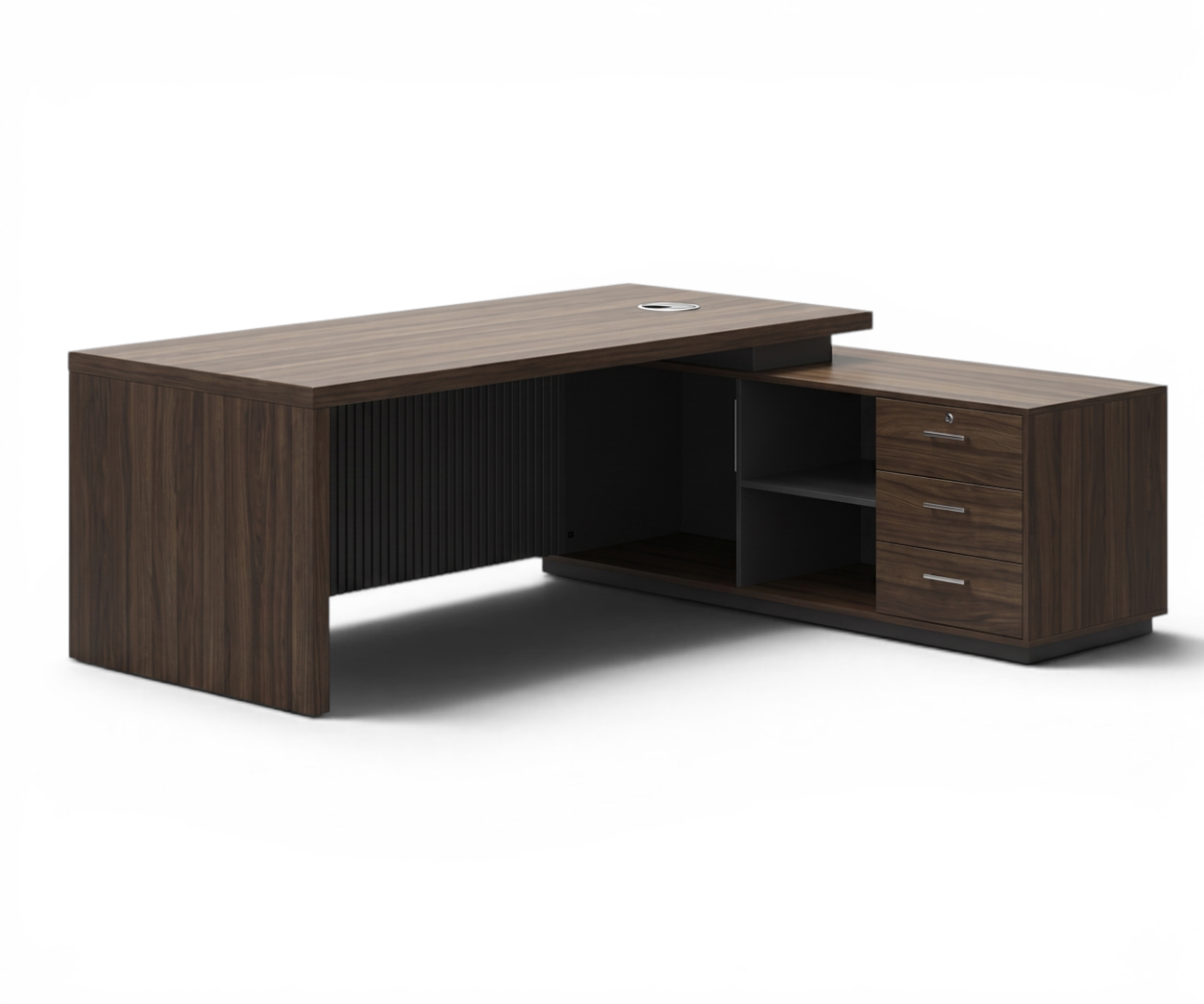 KN016-BG-ES Executive L-Desk