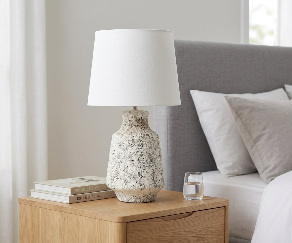 Textured Ceramic Style Accent Table Lamp
