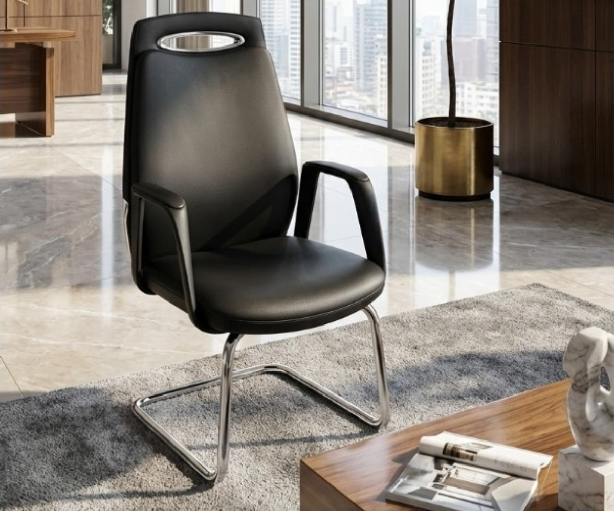 D828-1 Black Visitor Chair
