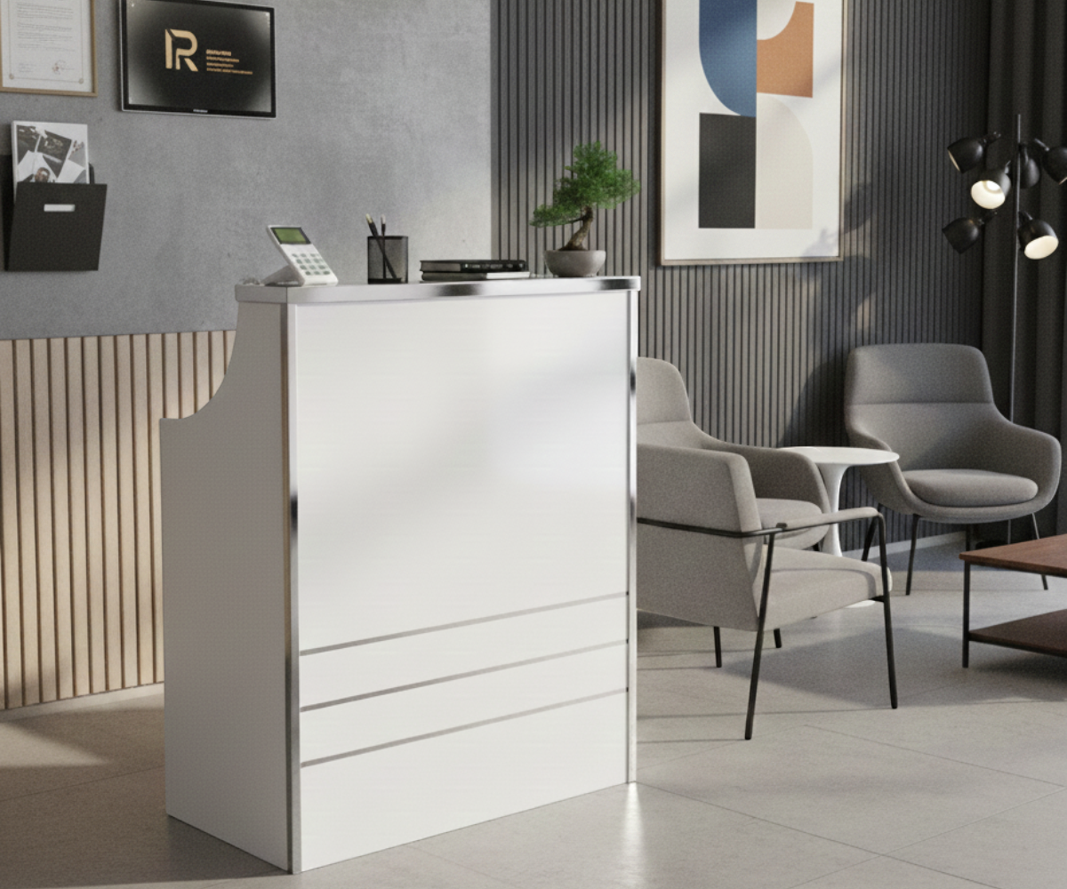 A800 Slim Chrome Reception Counter