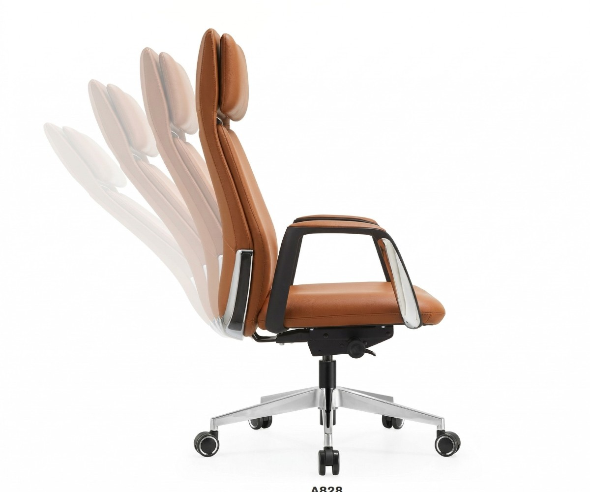 A828 brown executive chair at a walnut desk in an executive office