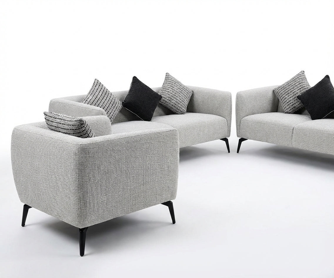 ALVARO Grey Fabric Sofa