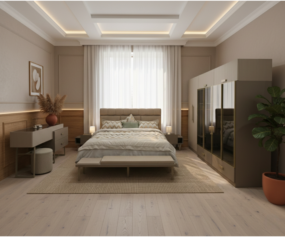 ATLAS Champagne Luxury Bedroom