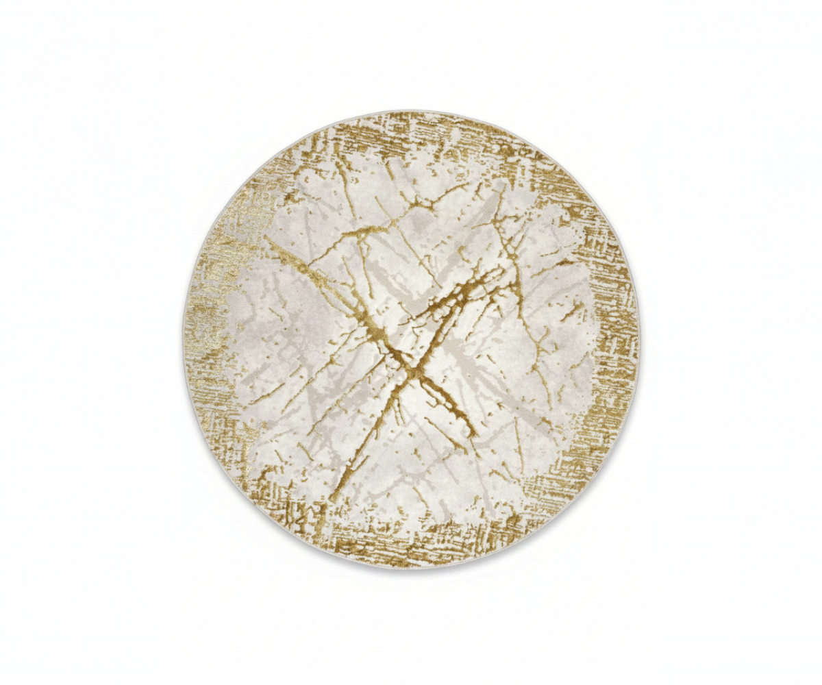 AURELIAN marble round rug, 150x150 cm, in a traditional majlis with floor cushions
