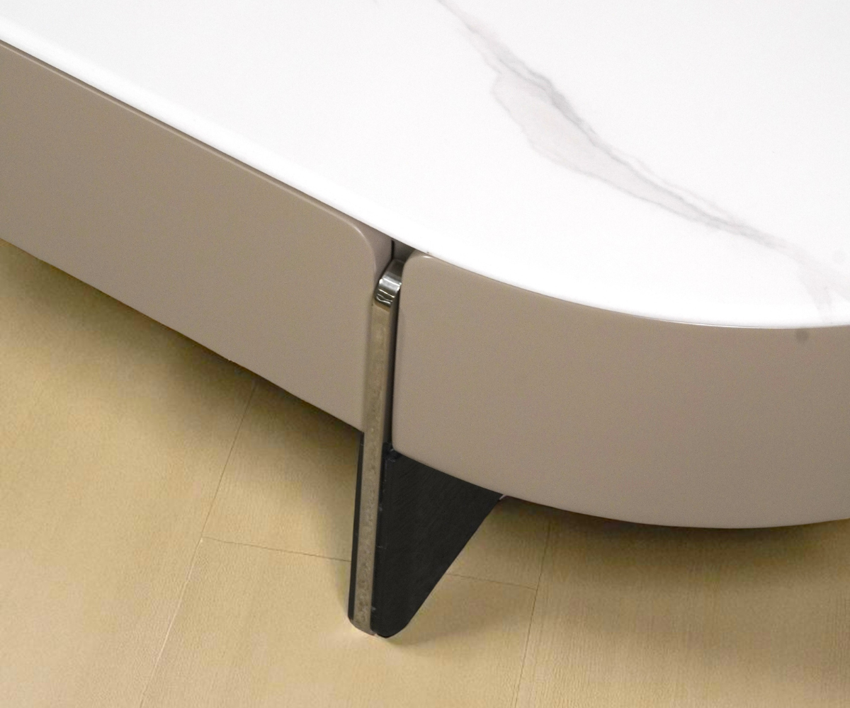 Aurelius 5315# marble storage table in a wood-panelled showroom