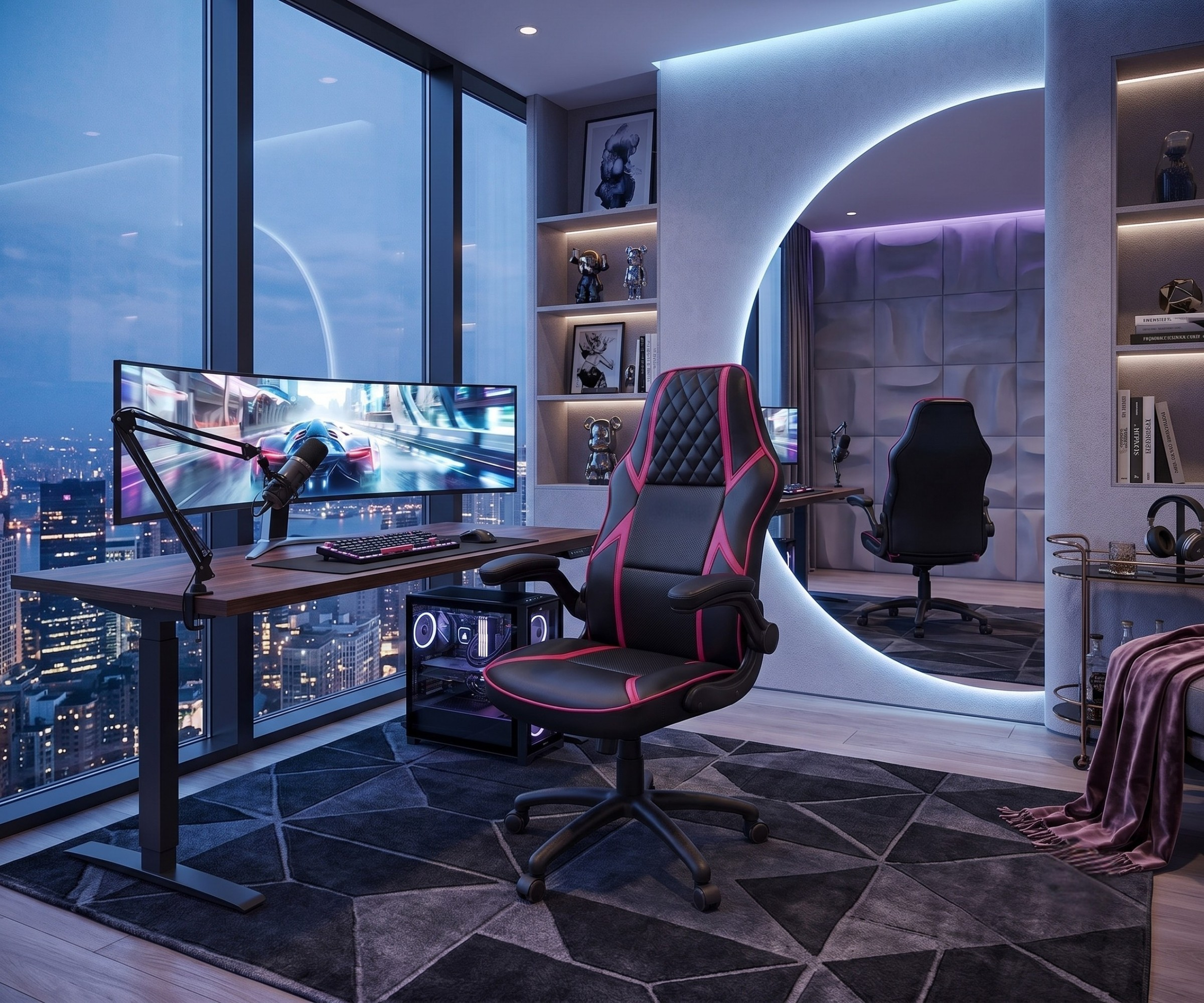 BN-W0105 GAME CHAIR -RED & BLACK
