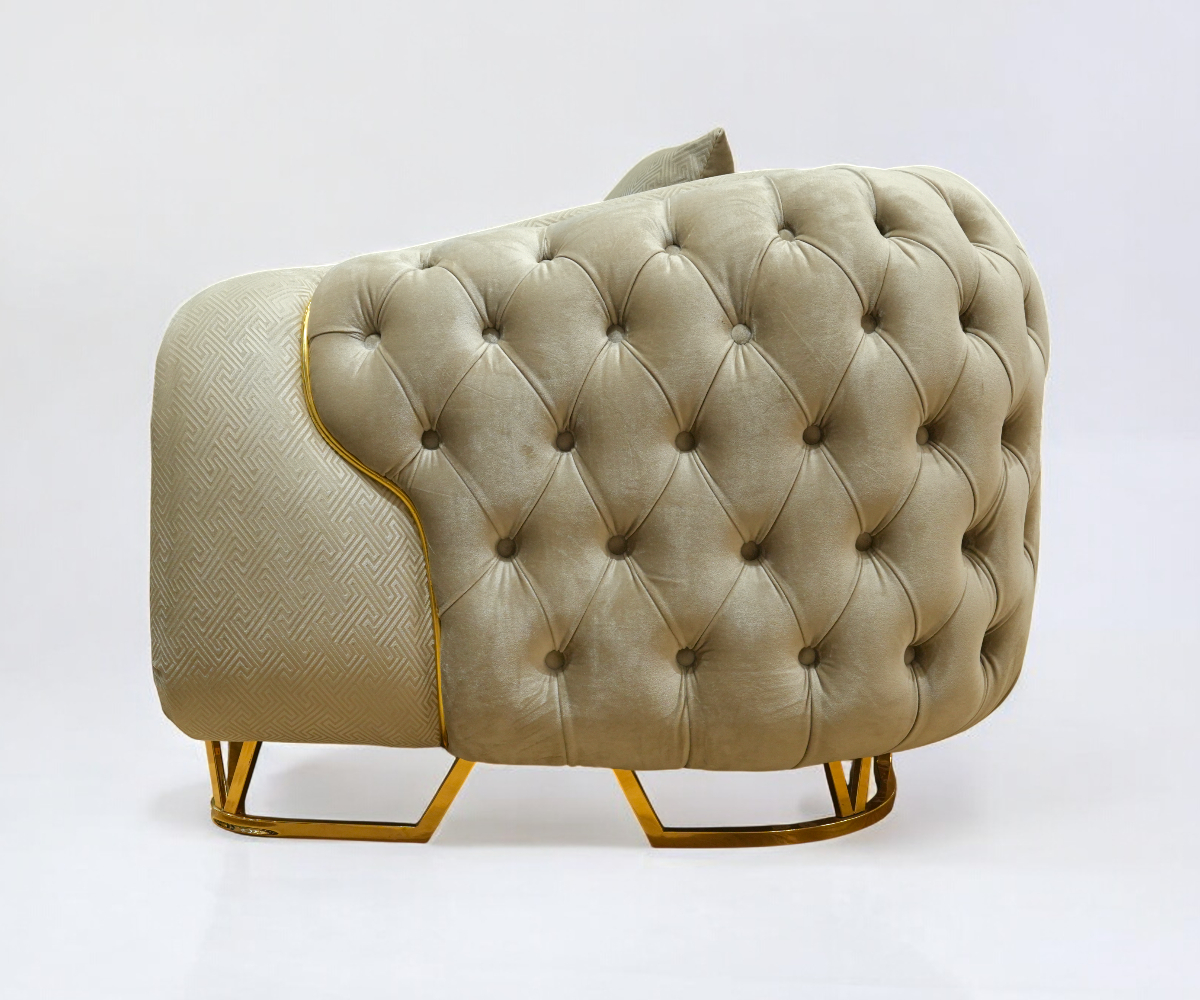 DIAMOND Champagne Tufted Sofa