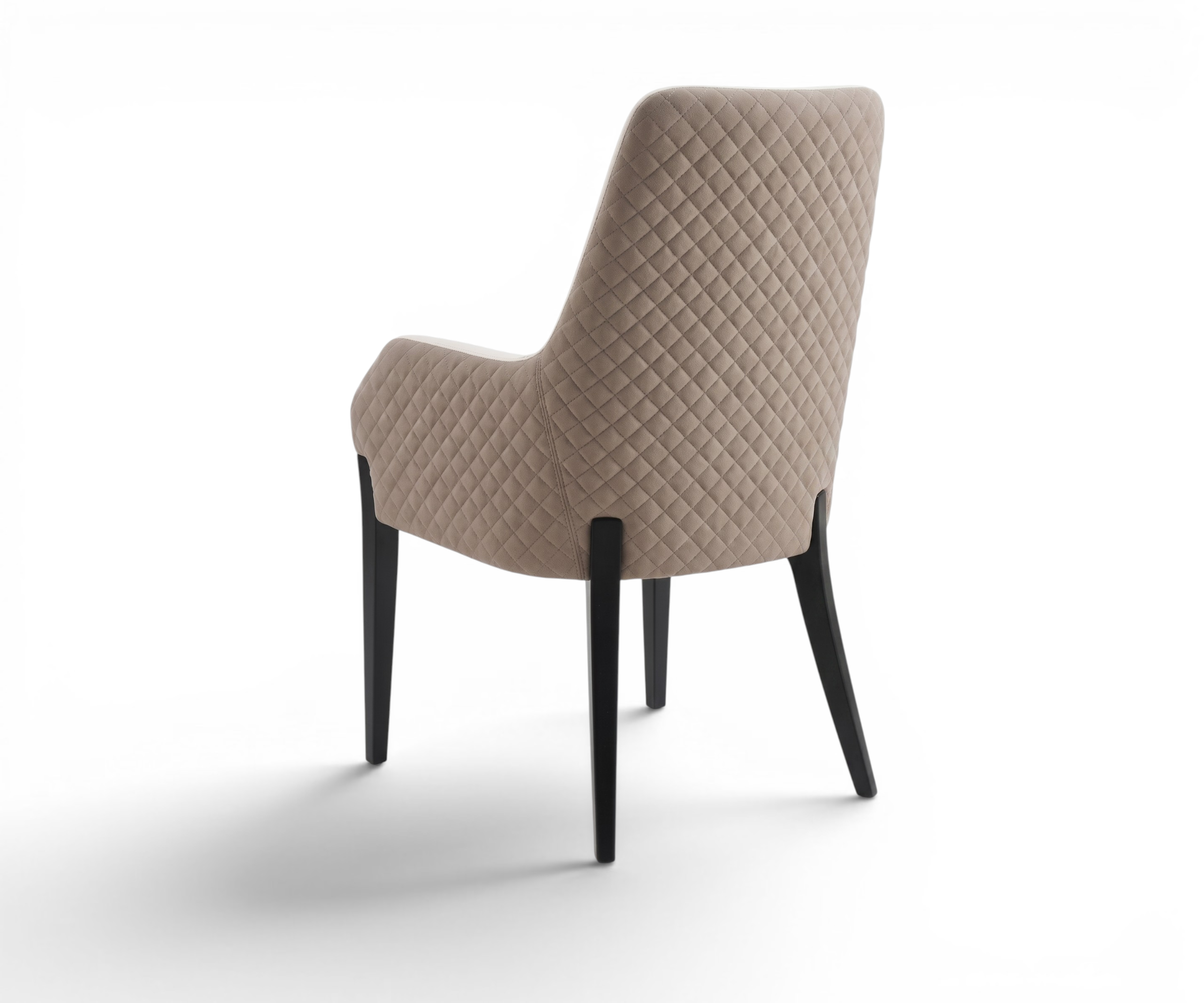 Dining chair 901, around a walnut table in a city-view dining room at dusk