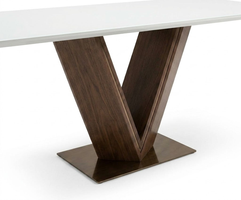 DINING TABLE - 2327/F76 160x90 in a bright dining room with a garden view