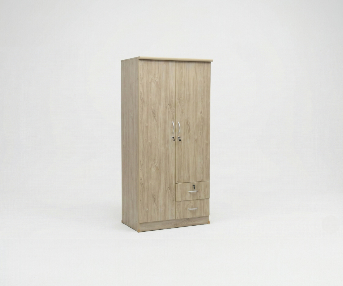 ELARA Oak Dual-Storage Wardrobe