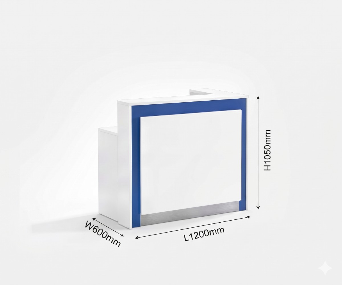 F6312 Blue Frame Reception Desk
